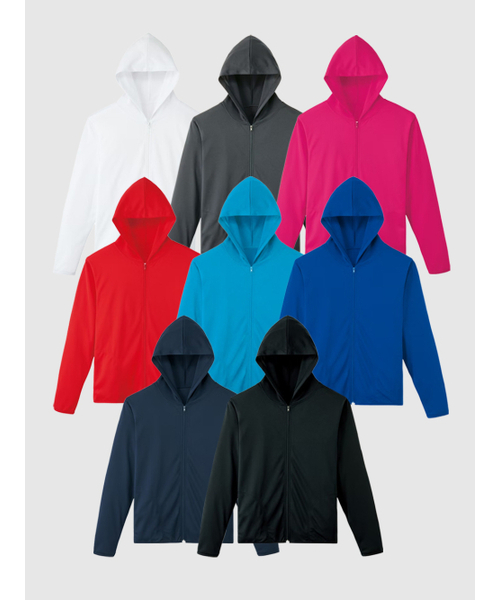 FINDCHILLIN(ファインド チリン)の「FCHl03 UVシールドアクティブフードジップアップホワイト(パーカー・メンズ・ホワイト・XL/2XL/L/M/S)」の2枚目の写真