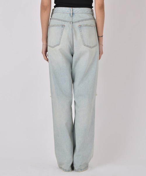 AKTE（アクテ）の「リップドデニムパンツ（デニムパンツ・レディース・ライトブルー・2T/2/1）」の6枚目の写真