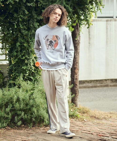 UN-FILLED(アンフィルド)の「msw1837- REAL GERBERA DOG CN SWEAT スウェット(ブルドッグ)(SDUF-2602BD)(スウェット・メンズ・グレー/ホワイト・XL/L/M)」の7枚目の写真