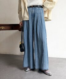 パウダー加工ワイドデニム