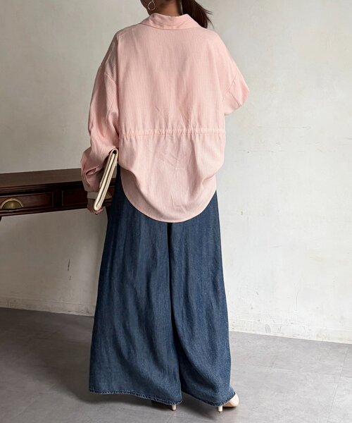 Chez toi（シェトワ）の「パウダー加工ワイドデニム（その他パンツ・レディース・グレー/サックスブルー/インディゴブルー・FREE）」の15枚目の写真