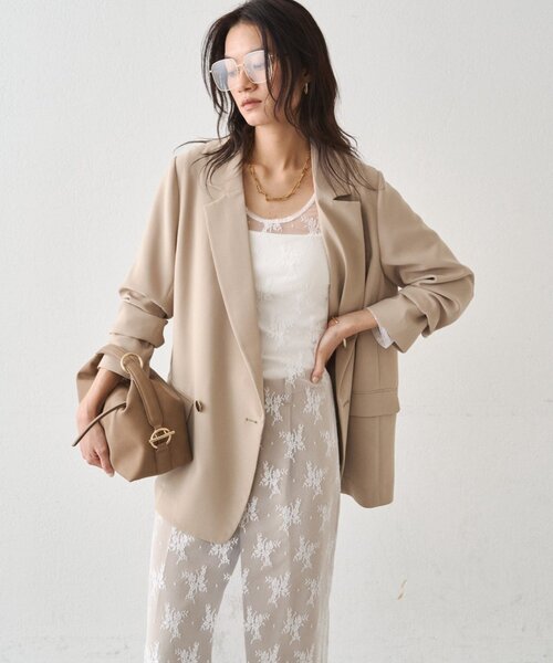 LOUNGEDRESS(ラウンジドレス)の「カットレースチュニック(チュニック・レディース・ブラック/オフホワイト・FREE)」の8枚目の写真