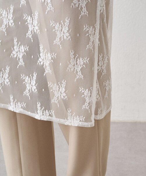 LOUNGEDRESS(ラウンジドレス)の「カットレースチュニック(チュニック・レディース・ブラック/オフホワイト・FREE)」の14枚目の写真
