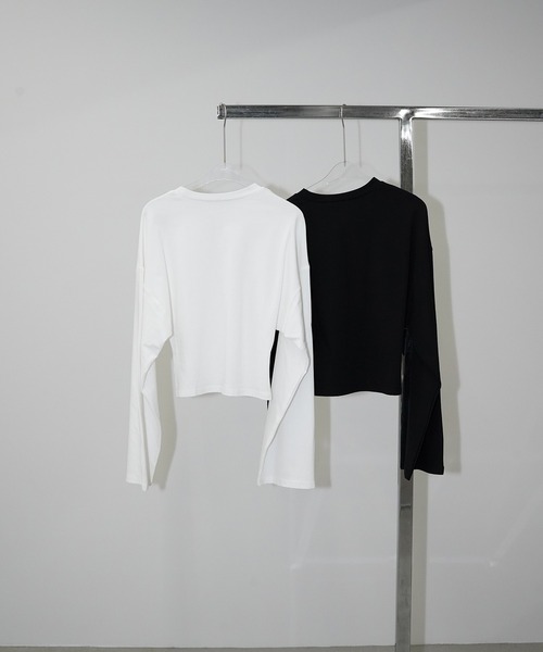 chuclla(チュクラ)の「ウエストシェイプ ワイドスリーブトップス chw26s060(Tシャツ/カットソー・レディース・ホワイト/ブラック・FREE)」の18枚目の写真