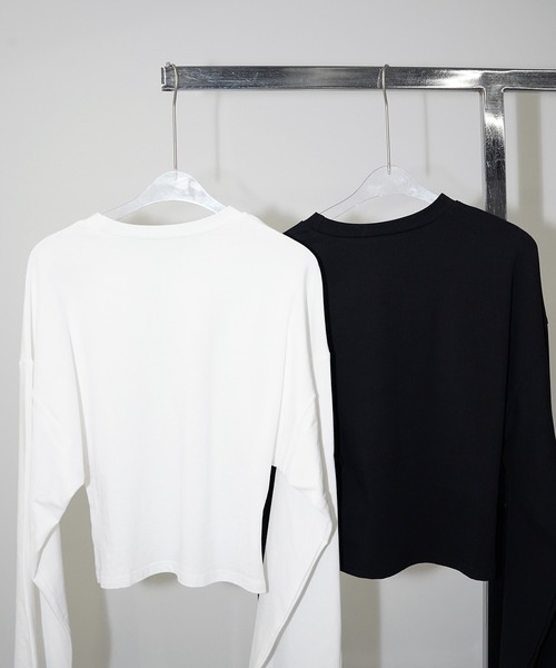 chuclla(チュクラ)の「ウエストシェイプ ワイドスリーブトップス chw26s060(Tシャツ/カットソー・レディース・ホワイト/ブラック・FREE)」の19枚目の写真