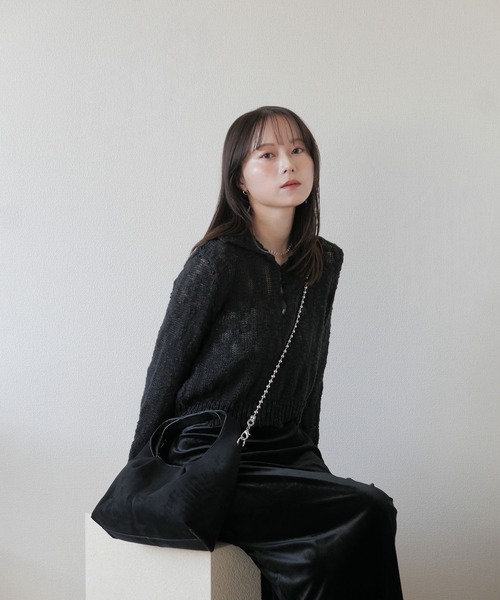 Reurie'（レウリィ）の「【500mlペットボトル収納可能】オリジナルボールチェーンスエードバッグ / ワンハンドル ホーボーバッグ シンプル カジュアル モード きれいめ（ショルダーバッグ・レディース・ブラウン/ブラック・FREE）」の17枚目の写真