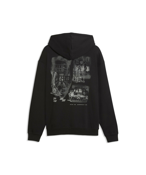 PUMA（プーマ）の「PUMA プーマ メンズ トレーニング PUMA x HYROX ヘビーウェイト フーディ 裏起（パーカー・メンズ・ブラック・X-LARGE/XX-LARGE/SMALL/LARGE/MEDIUM）」の5枚目の写真