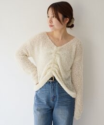 gemeil | 【前後3WAY】ギャザーニット（LA-340）(ニット/セーター)