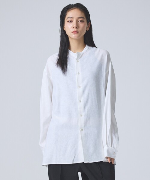 FORTUNA HOMME(フォルトゥナオム)の「【FORTUNA /フォルトゥナ】DoubleLinenShirt/ダブルリネンシャツ/ユニセックス/【WEB限定】(シャツ/ブラウス・メンズ・ホワイト/ブラック・L/M)」の8枚目の写真