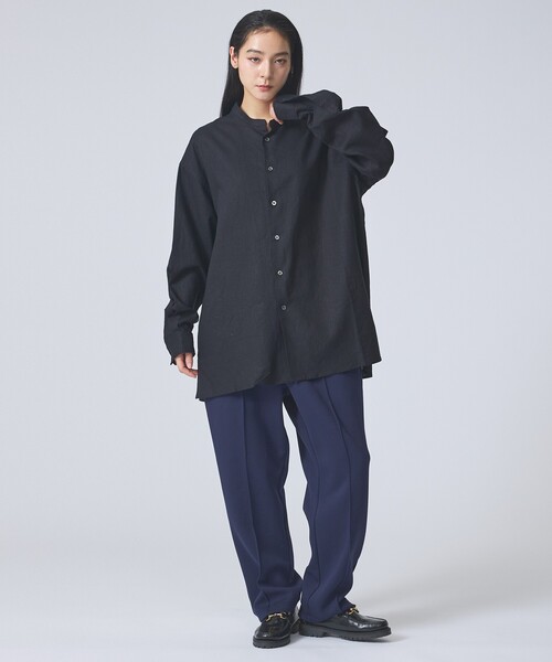 FORTUNA HOMME(フォルトゥナオム)の「【FORTUNA /フォルトゥナ】DoubleLinenShirt/ダブルリネンシャツ/ユニセックス/【WEB限定】(シャツ/ブラウス・メンズ・ホワイト/ブラック・L/M)」の11枚目の写真