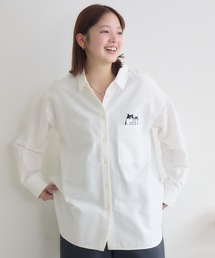 meeny miny | 【meeny miny】CAT & BAKES 9456『ひげリボン』シャツ(シャツ/ブラウス)