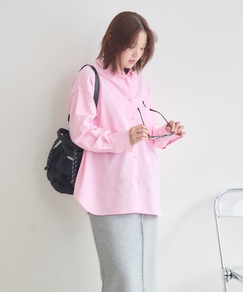 meeny miny（ミーニーマイニー）の「【meeny miny】CAT & BAKES 9456『ひげリボン』シャツ（シャツ/ブラウス・レディース・ブルー/ピンク/ホワイト・M-L/S-M）」の18枚目の写真