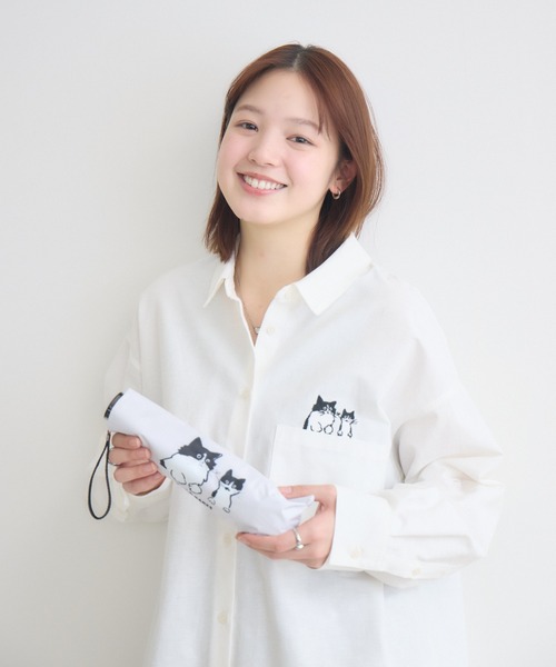 meeny miny（ミーニーマイニー）の「【meeny miny】CAT & BAKES 9456『ひげリボン』シャツ（シャツ/ブラウス・レディース・ブルー/ピンク/ホワイト・M-L/S-M）」の10枚目の写真