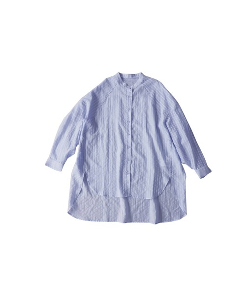 antiqua(アンティカ)の「ストライプ柄 シャツ(シャツ/ブラウス・レディース・ライム/ホワイト/ライトブルー・ONESIZE)」の19枚目の写真
