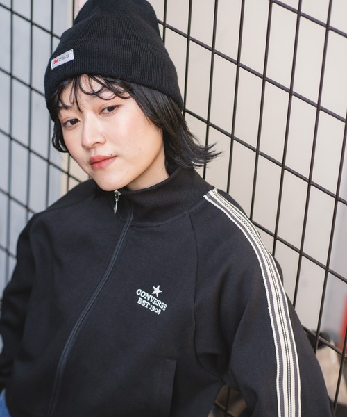 CONVERSE(コンバース)の「【CONVERSE/コンバース】【最旬トラックジャケット】ラインスリーブジャケット トリコット素材 スポーツMIX(ジャージ・レディース・ブラック/アイボリー/ブルー/グレー・LARGE/MEDIUM)」の14枚目の写真