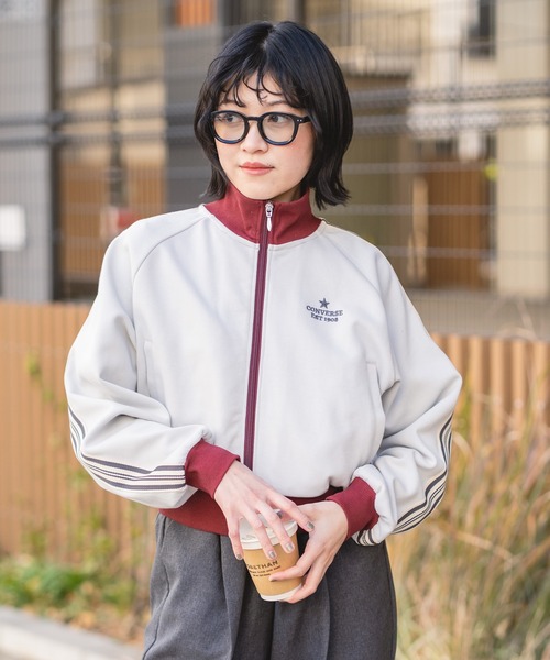 CONVERSE(コンバース)の「【CONVERSE/コンバース】【最旬トラックジャケット】ラインスリーブジャケット トリコット素材 スポーツMIX(ジャージ・レディース・ブラック/アイボリー/ブルー/グレー・LARGE/MEDIUM)」の20枚目の写真