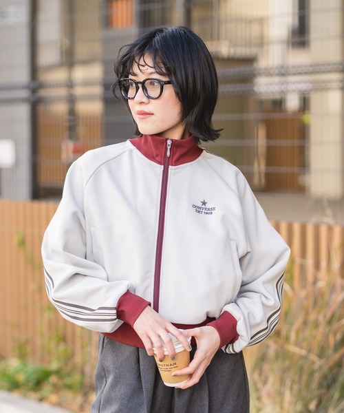 CONVERSE(コンバース)の「【CONVERSE/コンバース】【最旬トラックジャケット】ラインスリーブジャケット トリコット素材 スポーツMIX(ジャージ・レディース・ブラック/アイボリー/ブルー/グレー・LARGE/MEDIUM)」の21枚目の写真