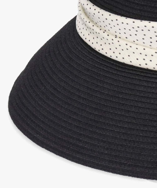 Chapeau d' O（シャポードオー）の「Chapeau d' O  Silk Braid Capeline Dot / シャポードオー（ハット・レディース・ブラック/ライトベージュ・S(56cm)/L 59cm/M/57.5cm）」の12枚目の写真