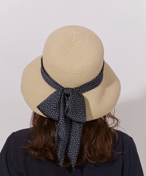 Chapeau d' O（シャポードオー）の「Chapeau d' O  Silk Braid Capeline Dot / シャポードオー（ハット・レディース・ブラック/ライトベージュ・S(56cm)/L 59cm/M/57.5cm）」の17枚目の写真