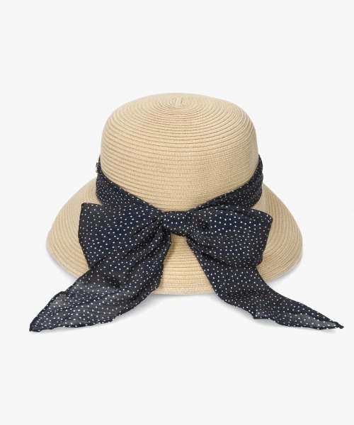 Chapeau d' O（シャポードオー）の「Chapeau d' O  Silk Braid Capeline Dot / シャポードオー（ハット・レディース・ブラック/ライトベージュ・S(56cm)/L 59cm/M/57.5cm）」の19枚目の写真