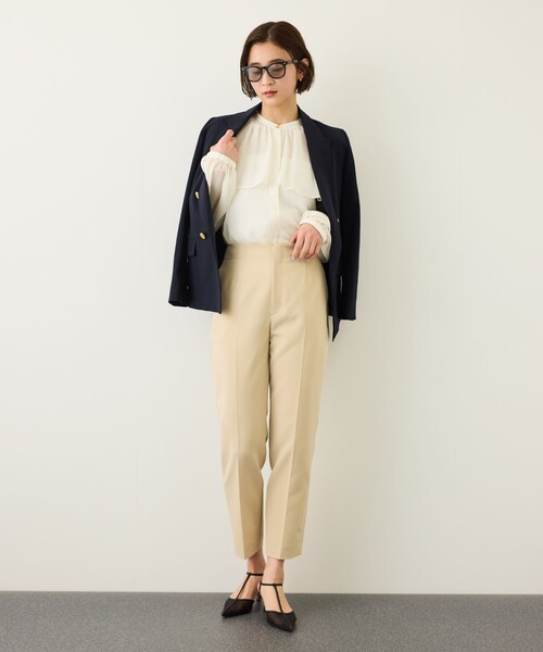 ROPE'（ロペ）の「ダブルクロスストレッチペンシルパンツ/接触冷感・イージーケア・セットアップ対応（その他パンツ・レディース・ブラック/ベージュ・36/38）」の15枚目の写真