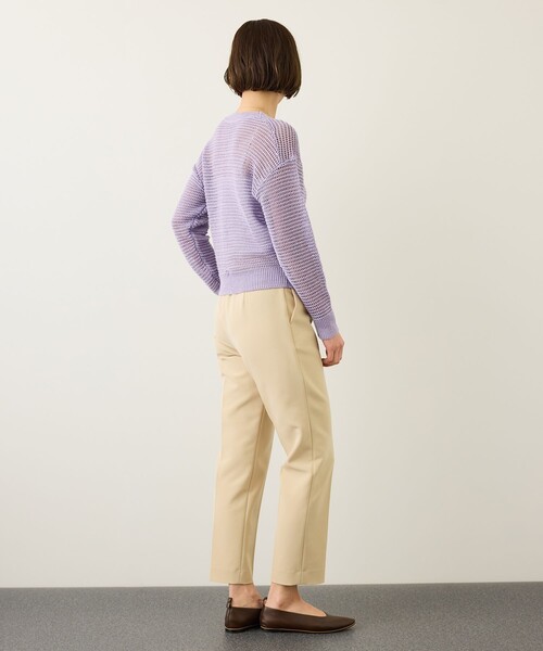 ROPE'（ロペ）の「ダブルクロスストレッチペンシルパンツ/接触冷感・イージーケア・セットアップ対応（その他パンツ・レディース・ブラック/ベージュ・36/38）」の19枚目の写真