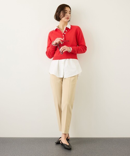 ROPE'（ロペ）の「ダブルクロスストレッチペンシルパンツ/接触冷感・イージーケア・セットアップ対応（その他パンツ・レディース・ブラック/ベージュ・36/38）」の21枚目の写真