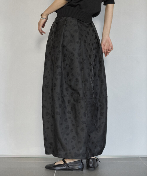 Firsthand（ファーストハンド）の「Firsthand/ファーストハンド フラワー シアージャガード コクーン スカート（スカート・レディース・その他/ブラック・MEDIUM/SMALL）」の9枚目の写真