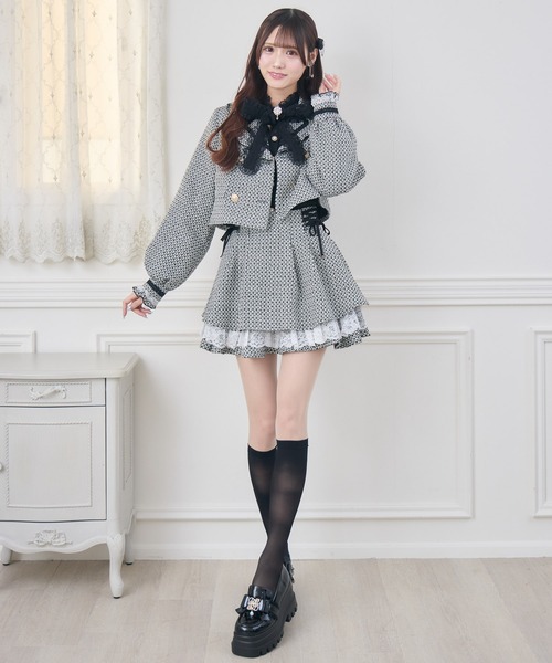 couture BY ROJITA(クチュールバイロジータ)の「【セットアップ対応】ツイードジャケット(テーラードジャケット・レディース・ブラック/ベージュ/マルチ・FREE)」の13枚目の写真
