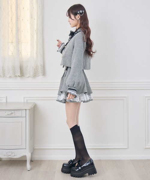 couture BY ROJITA(クチュールバイロジータ)の「【セットアップ対応】ツイードジャケット(テーラードジャケット・レディース・ブラック/ベージュ/マルチ・FREE)」の14枚目の写真