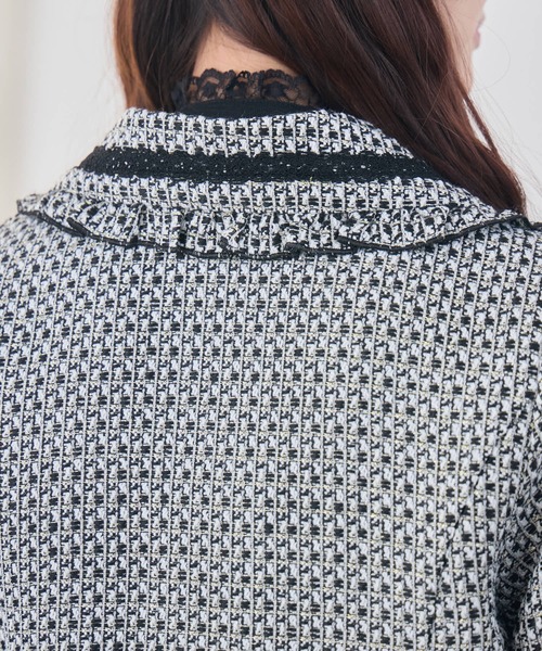 couture BY ROJITA(クチュールバイロジータ)の「【セットアップ対応】ツイードジャケット(テーラードジャケット・レディース・ブラック/ベージュ/マルチ・FREE)」の18枚目の写真