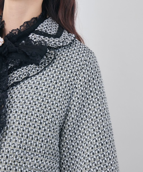 couture BY ROJITA(クチュールバイロジータ)の「【セットアップ対応】ツイードジャケット(テーラードジャケット・レディース・ブラック/ベージュ/マルチ・FREE)」の19枚目の写真