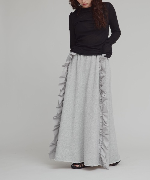 ビッグ フリル スウェット ロング スカート / Big Frill Sweatshirt