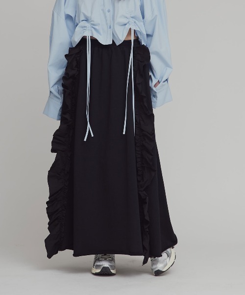ビッグ フリル スウェット ロング スカート / Big Frill Sweatshirt