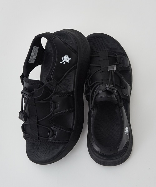 U.S. POLO ASSN.(ユーエスポロアッスン)の「【U.S. POLO ASSN.】ボリュームソール ワンポイント サンダル(サンダル・レディース・ブラック/ライトベージュ・22.5cm/23cm/23.5cm/24cm/24.5cm/25cm/25.5cm)」の1枚目の写真
