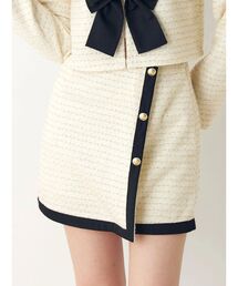CALNAMUR | カットラメツイードラップ調スカート(スカート)