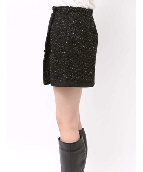 CALNAMUR（カルナムール）の「カットラメツイードラップ調スカート（スカート・レディース・ピンク/オフホワイト/ブラック・FREE）」の19枚目の写真