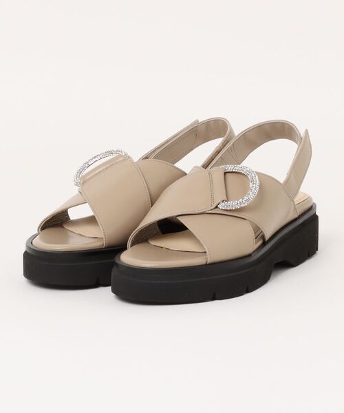 MACKINTOSH LONDON(マッキントッシュ ロンドン)の「トラックソールビジューモチーフサンダル(サンダル・レディース・ブラック/サンドベージュ・L(24.5cm)/M(23.5cm)/S(22.5cm))」の2枚目の写真