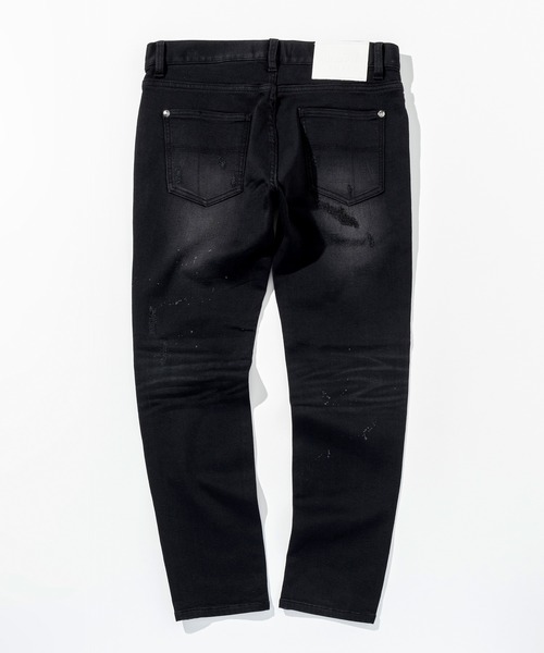 1PIU1UGUALE3  RELAX （ウノピゥウノウグァーレトレ リラックス）の「1PIU1UGUALE3 RELAX(ウノピゥウノウグァーレトレ リラックス)ダメージジョグデニムパンツ（デニムパンツ・メンズ・ブラック/ホワイト・S/M/L/XL/XXL）」の11枚目の写真
