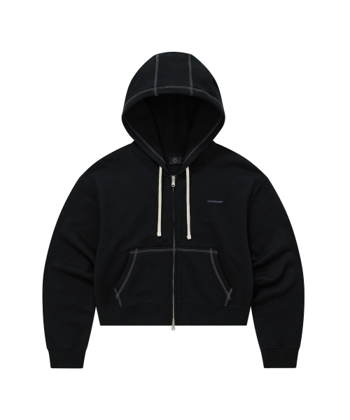 COVERNAT(カバーナット)の「ウィメンズベーシックフードジップアップブラック(パーカー・レディース・その他・LARGE/WS/WM)」の1枚目の写真