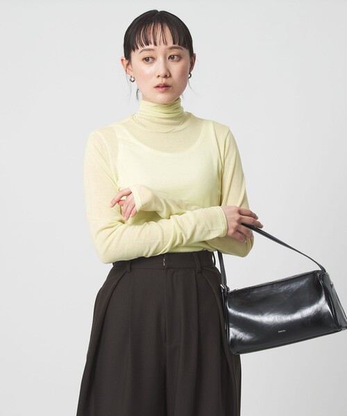 アトリエgg タートルカットソーサイズ18 セール】レディ シアー タートルネック カットソー（Tシャツ