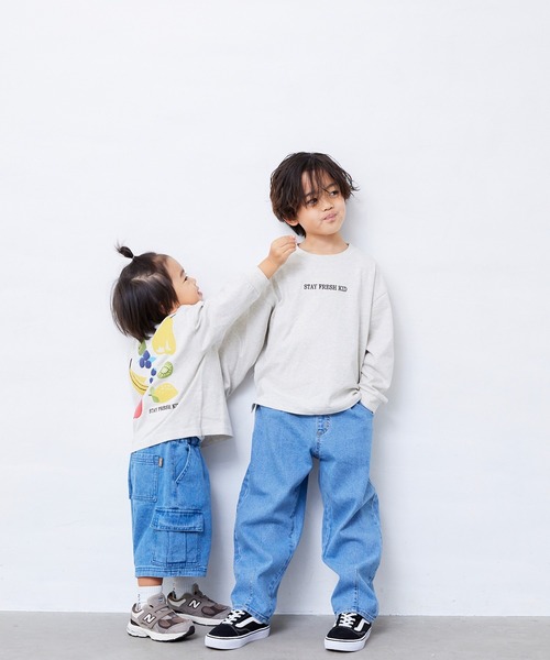 Fluffy BROTHERS（フラッフィーブラザーズ）の「フルーツロンT（Tシャツ/カットソー・キッズ・オートミール・130cm/120cm/110cm/100cm/90㎝/80ｃｍ/150cm/140cm）」の6枚目の写真
