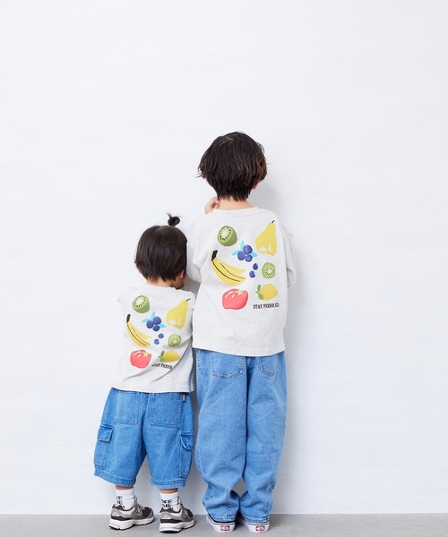 Fluffy BROTHERS（フラッフィーブラザーズ）の「フルーツロンT（Tシャツ/カットソー・キッズ・オートミール・130cm/120cm/110cm/100cm/90㎝/80ｃｍ/150cm/140cm）」の9枚目の写真