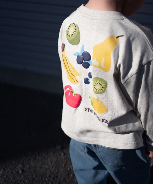 Fluffy BROTHERS（フラッフィーブラザーズ）の「フルーツロンT（Tシャツ/カットソー・キッズ・オートミール・130cm/120cm/110cm/100cm/90㎝/80ｃｍ/150cm/140cm）」の15枚目の写真