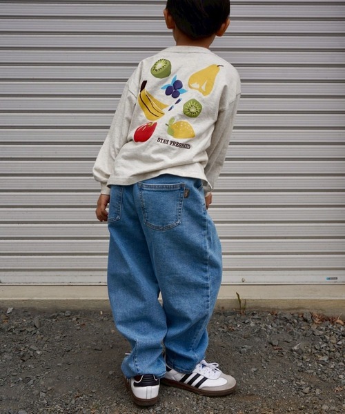 Fluffy BROTHERS（フラッフィーブラザーズ）の「フルーツロンT（Tシャツ/カットソー・キッズ・オートミール・130cm/120cm/110cm/100cm/90㎝/80ｃｍ/150cm/140cm）」の16枚目の写真