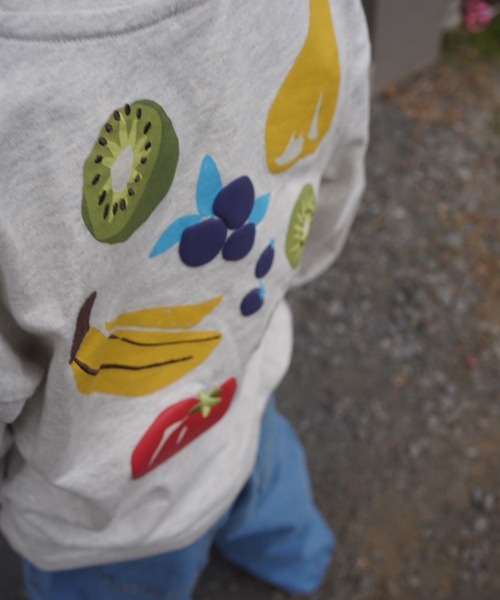 Fluffy BROTHERS（フラッフィーブラザーズ）の「フルーツロンT（Tシャツ/カットソー・キッズ・オートミール・130cm/120cm/110cm/100cm/90㎝/80ｃｍ/150cm/140cm）」の18枚目の写真