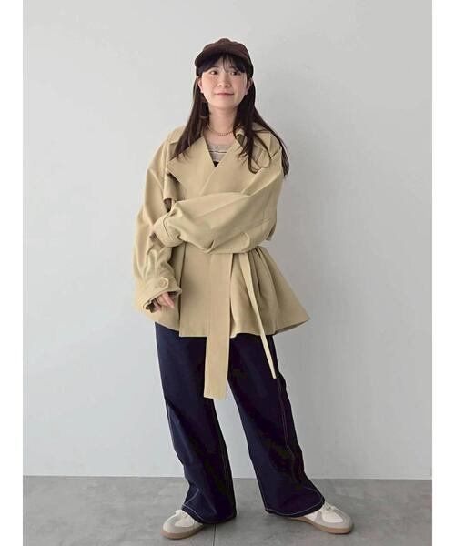 Samansa Mos2（サマンサ モスモス）の「フレアライントレンチコート（その他アウター・レディース・シルバーグレー/ベージュ/ネイビー・F）」の3枚目の写真