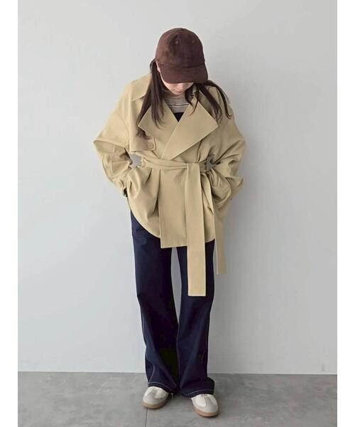 Samansa Mos2（サマンサ モスモス）の「フレアライントレンチコート（その他アウター・レディース・シルバーグレー/ベージュ/ネイビー・F）」の9枚目の写真