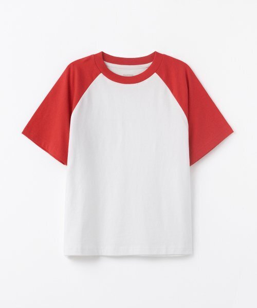 MUSINSA STANDARD KIDS（ムシンサスタンダードキッズ）の「オーバーサイズラグランTシャツ[ホワイト/レッド]（Tシャツ/カットソー・レディース・その他・100/110/120/130/140/150/160）」の2枚目の写真
