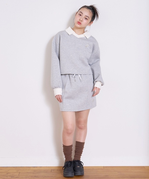 LOVETOXIC(ラブトキシック)の「【ふわカル/セット可】ダンボールプルオーバー(スウェット・キッズ・サックスブルー/アイボリー/ブラック/グレー・M:150cm/S:140cm/L:160cm/130cm)」の8枚目の写真